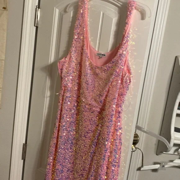 Pink Sequin Fashion Nova Plus Size Dress